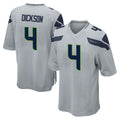 S.Seahawks #4 Michael Dickson Player Gray Home Game BALCE Stitched Jerseys
