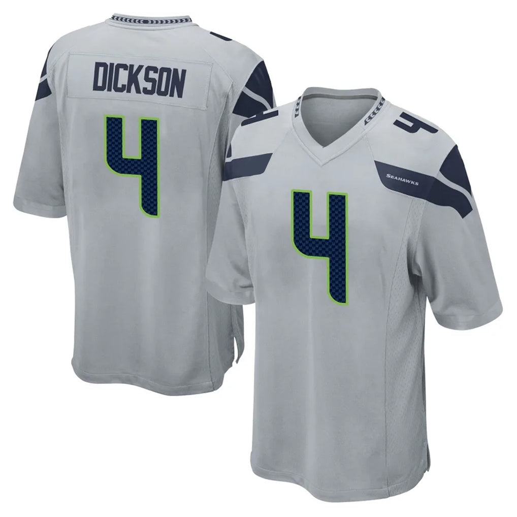 S.Seahawks #4 Michael Dickson Player Gray Home Game BALCE Stitched Jerseys