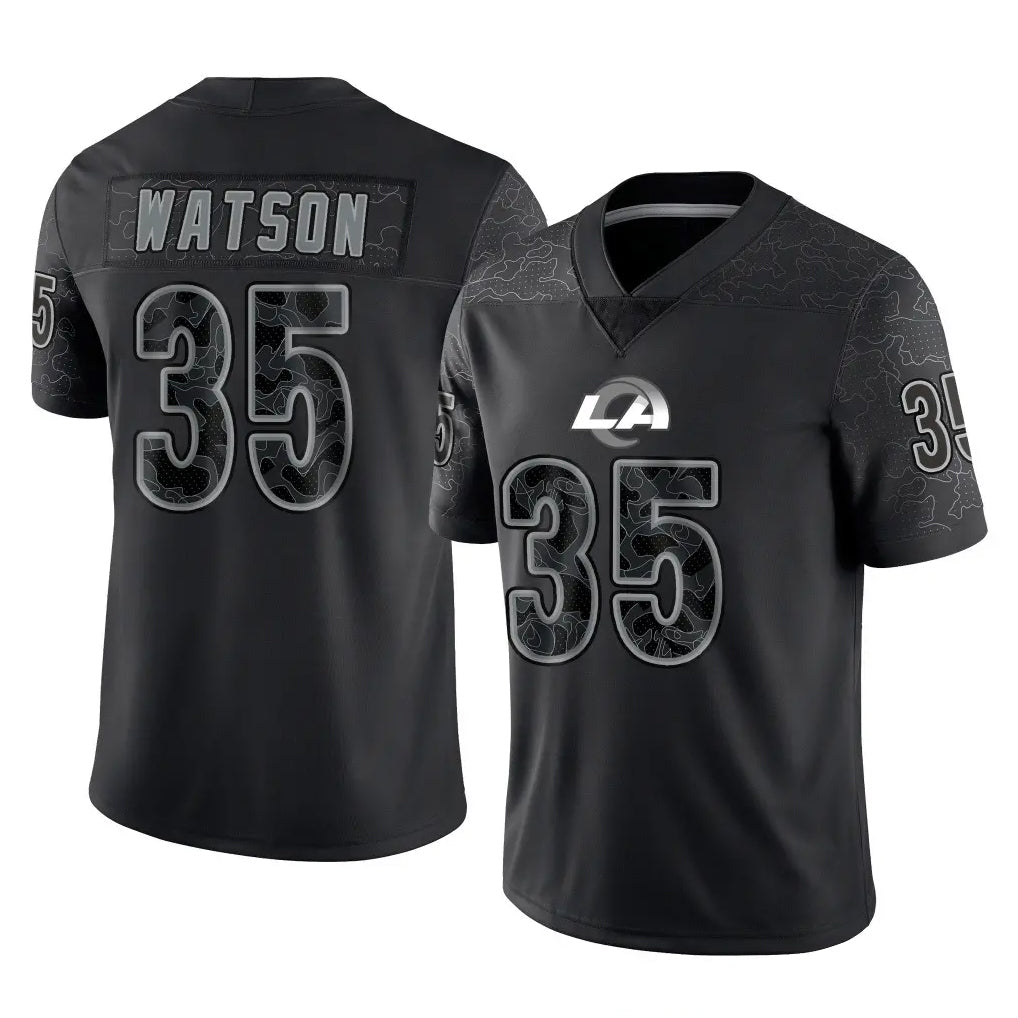 LA.Rams #35 Jaylen Watson Player Black Limited Reflective Home Game BALCE Stitched Jerseys