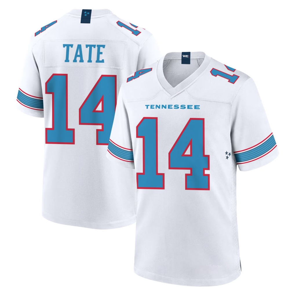 T.Titans #14 Carnell Tate Player White 2026 Game Home BALCE Stitched Jerseys