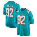M.Dolphins #92 Zach Sieler Player Aqua Home Game BALCE Stitched Jerseys