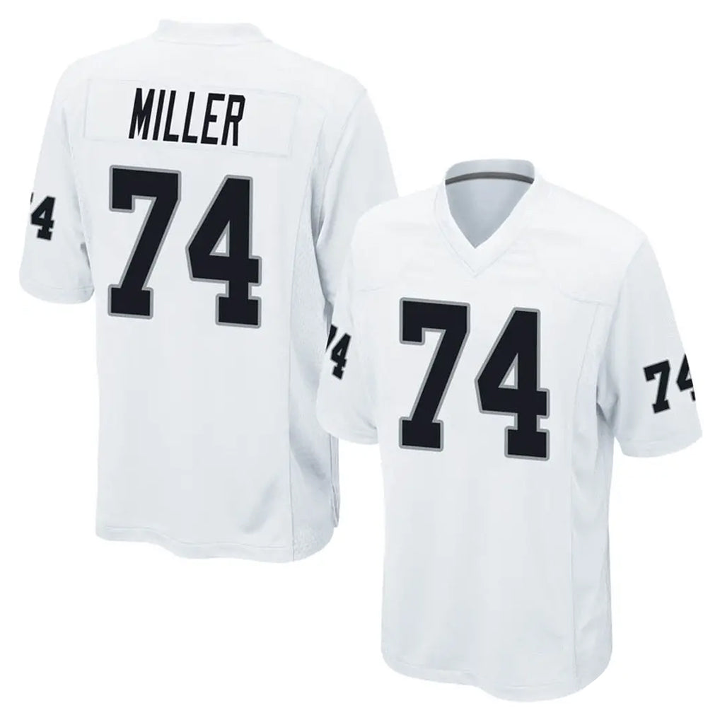 LV.Raiders #74 Kolton Miller Player White Home Game BALCE Stitched Jerseys