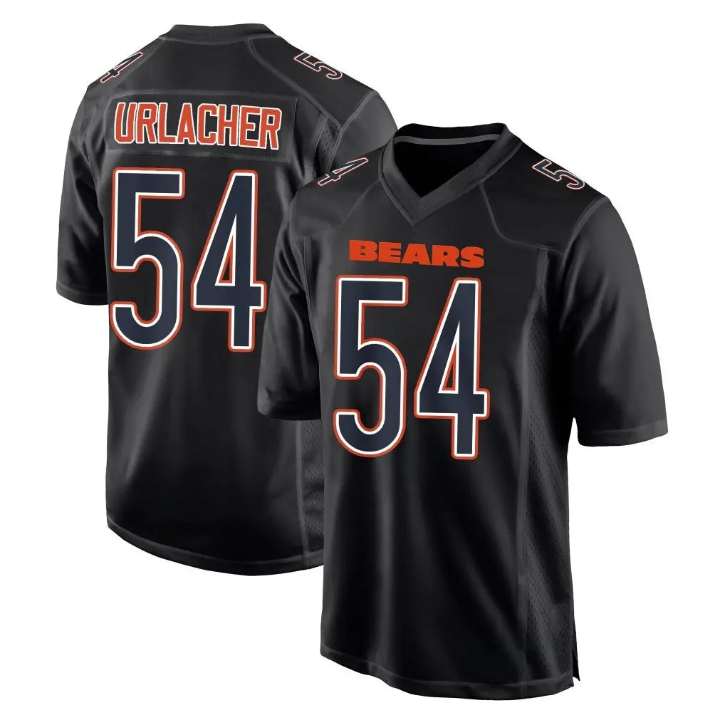 C.Bears #54 Brian Urlacher Player Carbon Black Fashion Game BALCE Stitched Jerseys