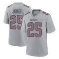 NE.Patriots #25 Marcus Jones Player Gray Fashion Limited Home Game BALCE Stitched Jerseys