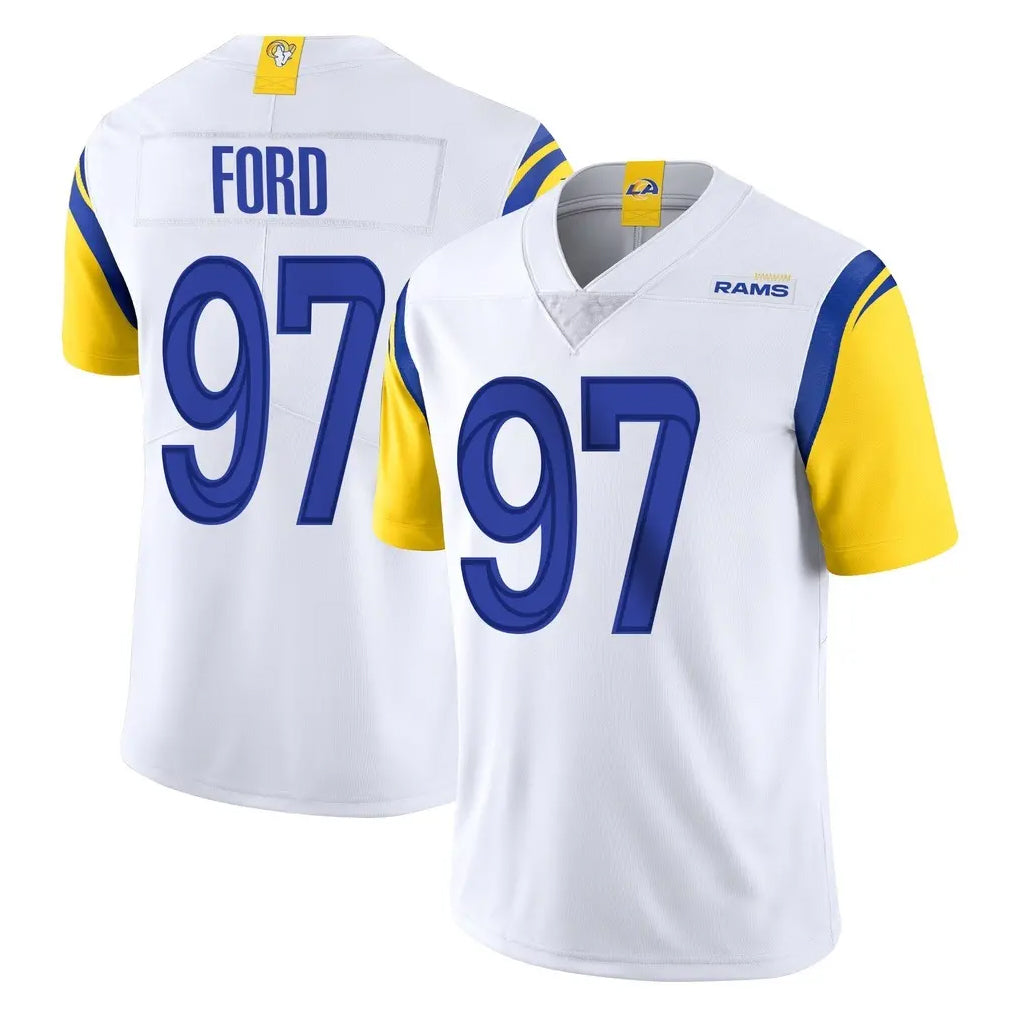 LA.Rams #97 Poona Ford Player White Limited Vapor Untouchable Home Game BALCE Stitched Jerseys