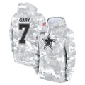 D.Cowboys #7 Rashan Gary Player Arctic Camo Salute to Service Hoodies Limited Game BALCE Stitched Jerseys