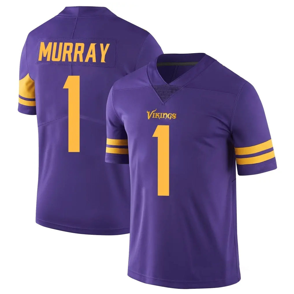 M.Vikings #1 Kyler Murray Player Purple Limited Color Rush Home Game BALCE Stitched Jerseys