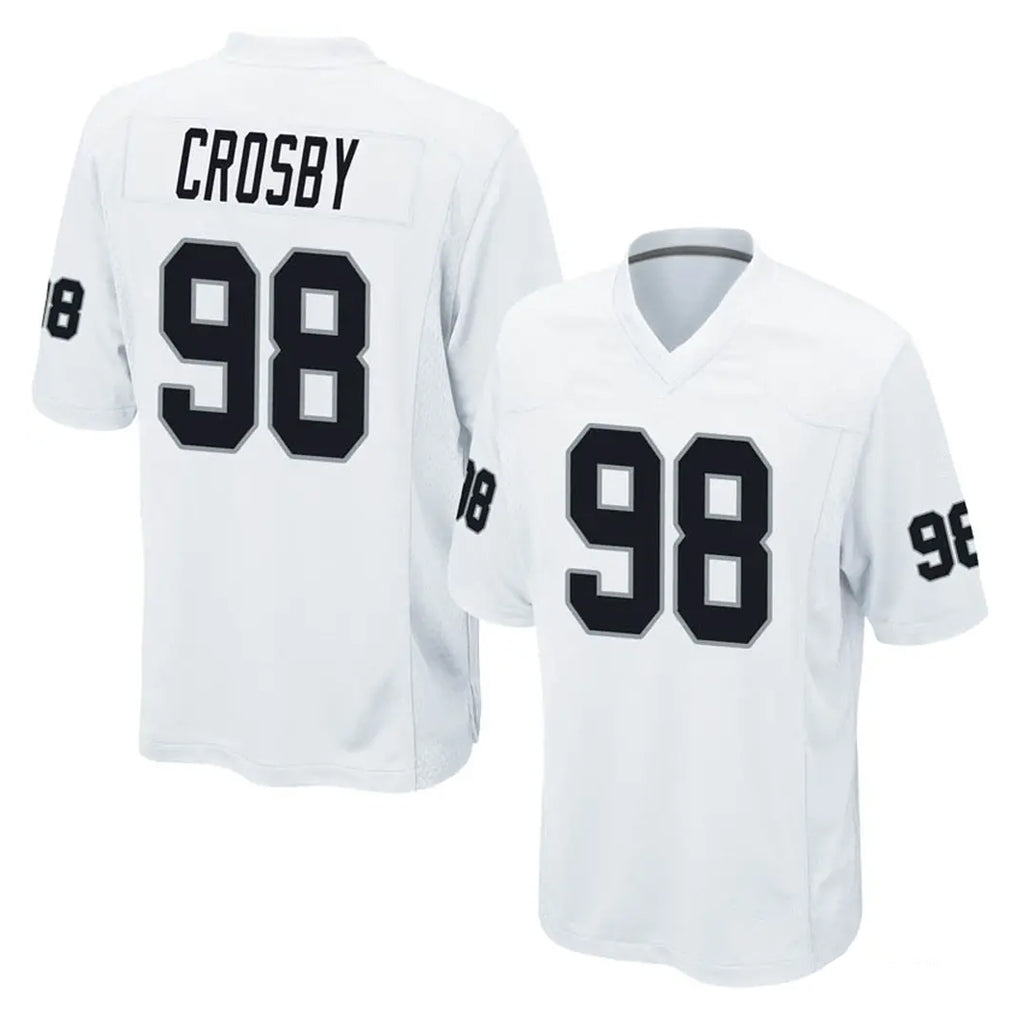 LV.Raiders #98 Maxx Crosby Player White Home Game BALCE Stitched Jerseys