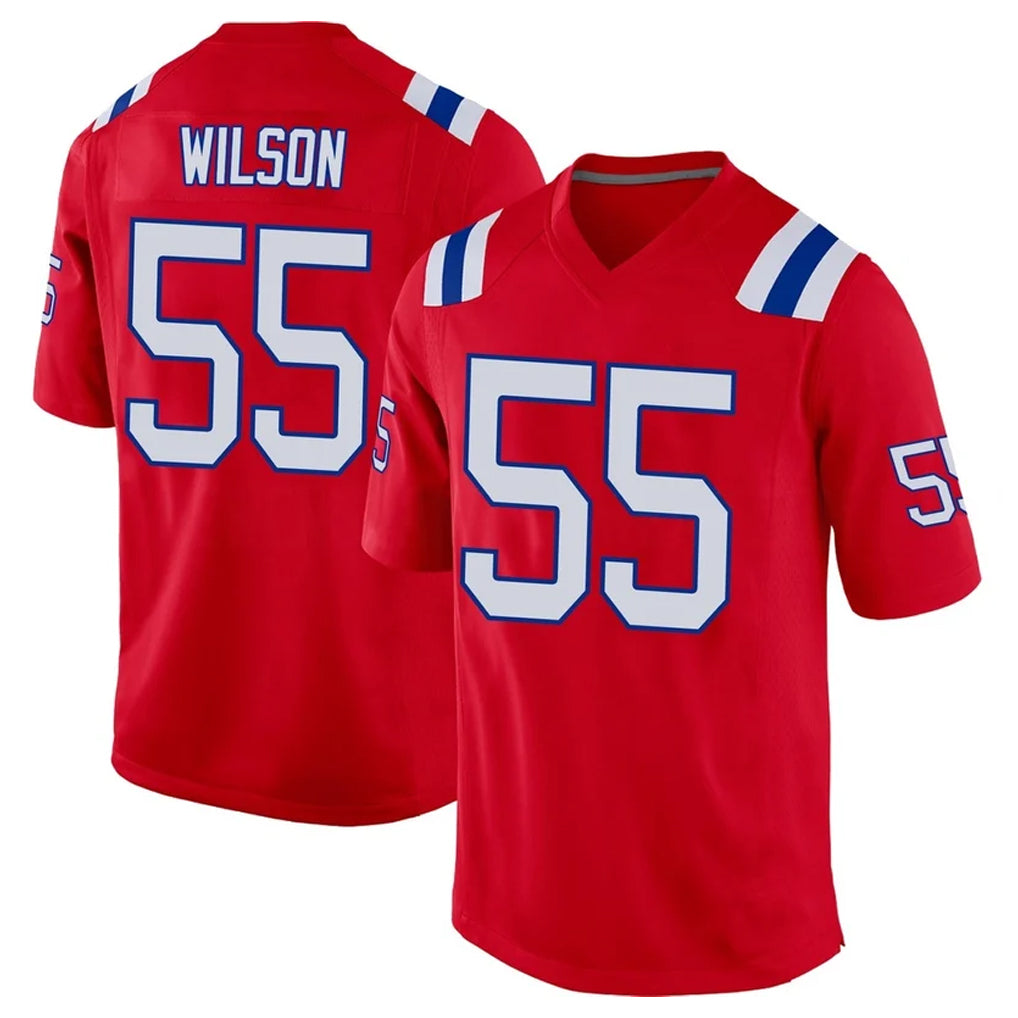 NE.Patriots #55 Jared Wilson Player Red Home Game BALCE Stitched Jerseys