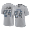 T.Titans #24 Alontae Taylor Player Gray Atmosphere Fashion Home Game BALCE Stitched Jerseys