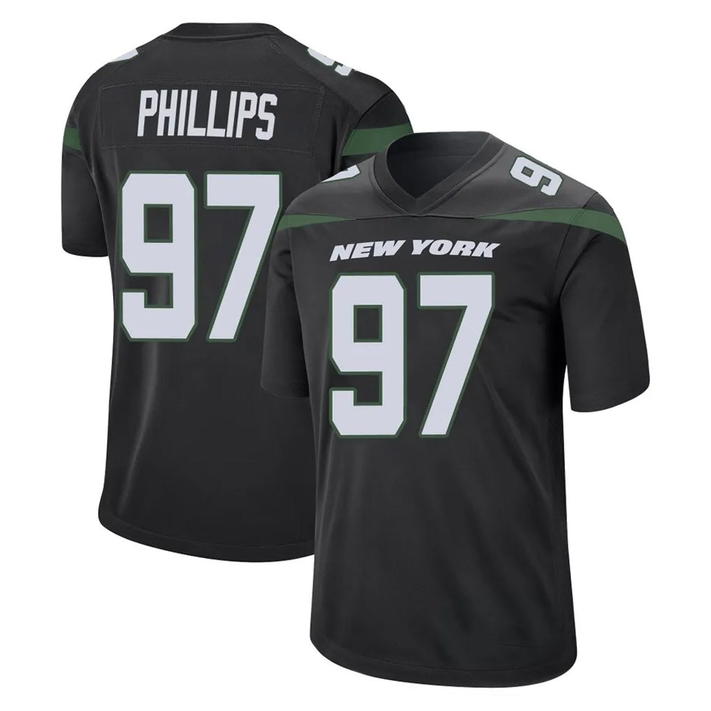 NY.Jets #97 Harrison Phillips Player Stealth Black Home Game BALCE Stitched Jerseys