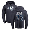 LA.Rams #73 Steve Avila Player Navy Pullover Hoodie Limited Game BALCE Stitched Jerseys