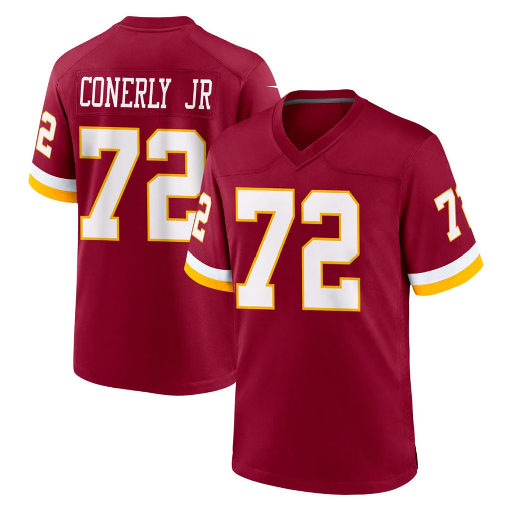 W.Commanders #72 Josh Conerly Jr. Player Burgundy Game Home BALCE Stitched Jerseys