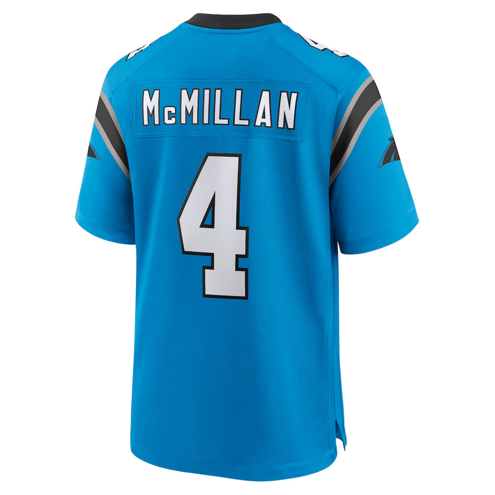 C.Panthers #4 Tetairoa McMillan Player Blue Home Game BALCE Stitched Jerseys
