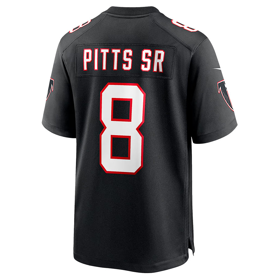 A.Falcons #8 Kyle Pitts Sr. Player Black Alternate Game BALCE Stitched Jerseys