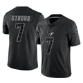 H.Texans #7 CJ Stroud Player Black Reflective Limited Game BALCE Stitched Jerseys