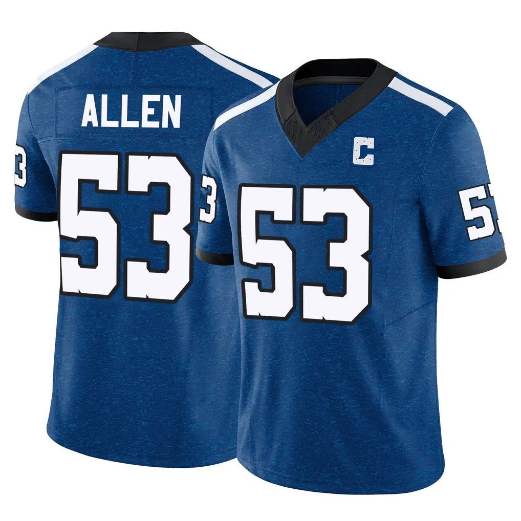 IN.Colts #53 CJ Allen Player Royal Limited Indiana Nights Alternate Vapor F.U.S.E. Home Game BALCE Stitched Jerseys