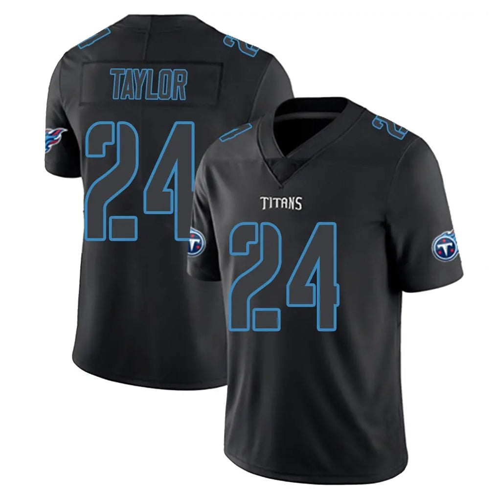 T.Titans #24 Alontae Taylor Player Black Impact Limited Home Game BALCE Stitched Jerseys