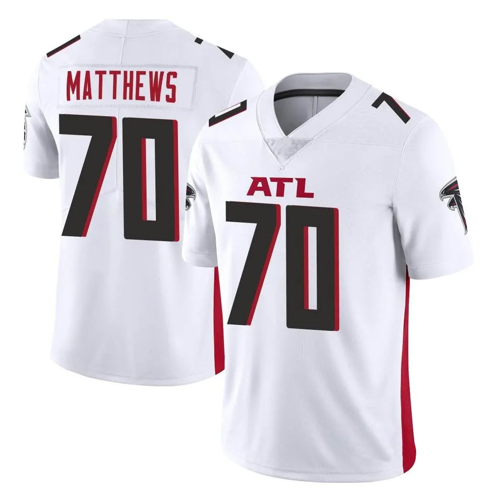 A.Falcons #70 Jake Matthews Player White Vapor Untouchable Limited Home Game BALCE Stitched Jerseys