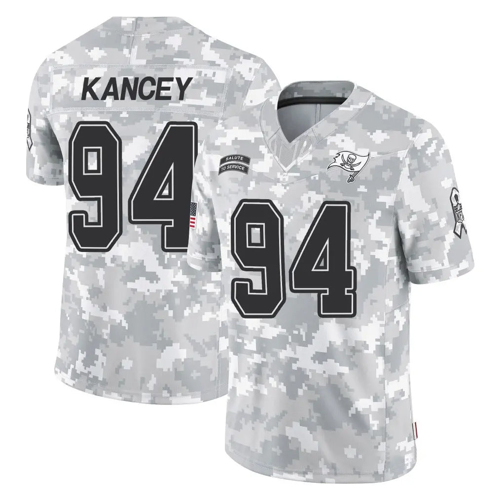 TB.Buccaneers #94 Calijah Kancey Player Arctic Camo Limited Salute To Service Home Game BALCE Stitched Jerseys