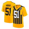 P.Steelers #51 Nick Herbig Player Gold Limited 1933 Throwback Home Game BALCE Stitched Jerseys