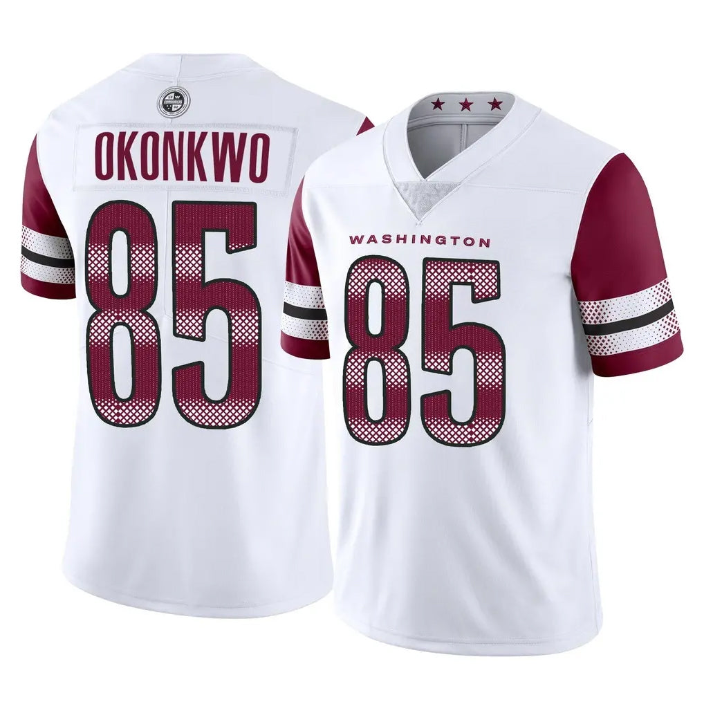 W.Commanders #85 Chig Okonkwo Player White Limited Vapor Home Game BALCE Stitched Jerseys