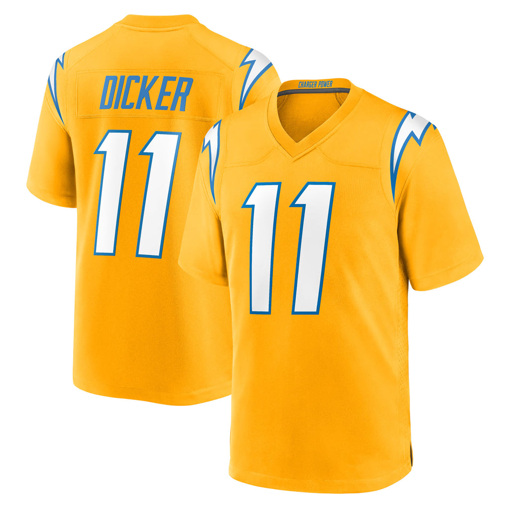 LA.Chargers #11 Cameron Dicker Player Gold Home Game BALCE Stitched Jerseys