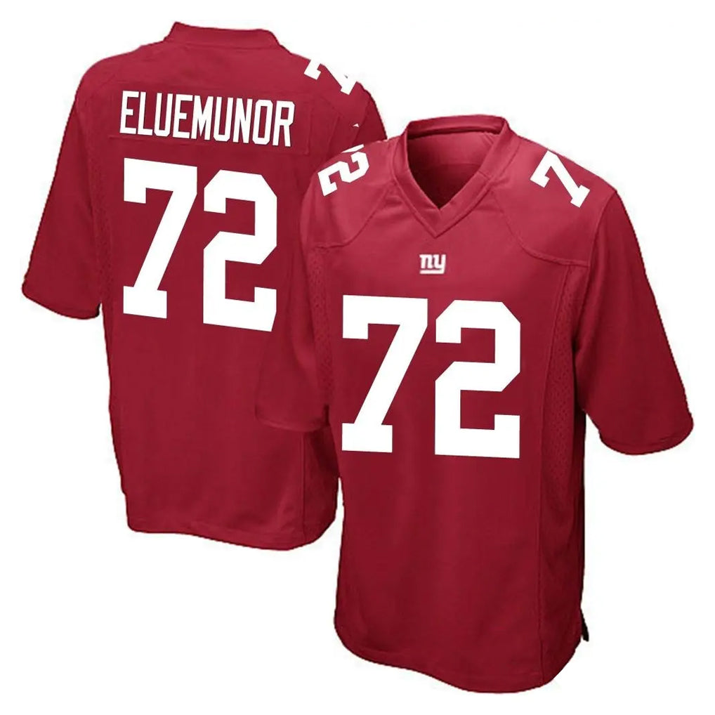 NY.Giants #72 Jermaine Eluemunor Player Red Home Game BALCE Stitched Jerseys