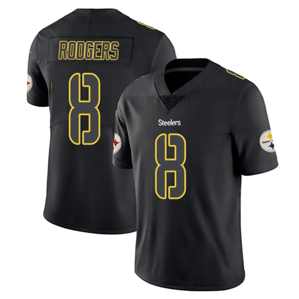 P.Steelers #8 Aaron Rodgers Player Black Impact Limited Home Game BALCE Stitched Jerseys