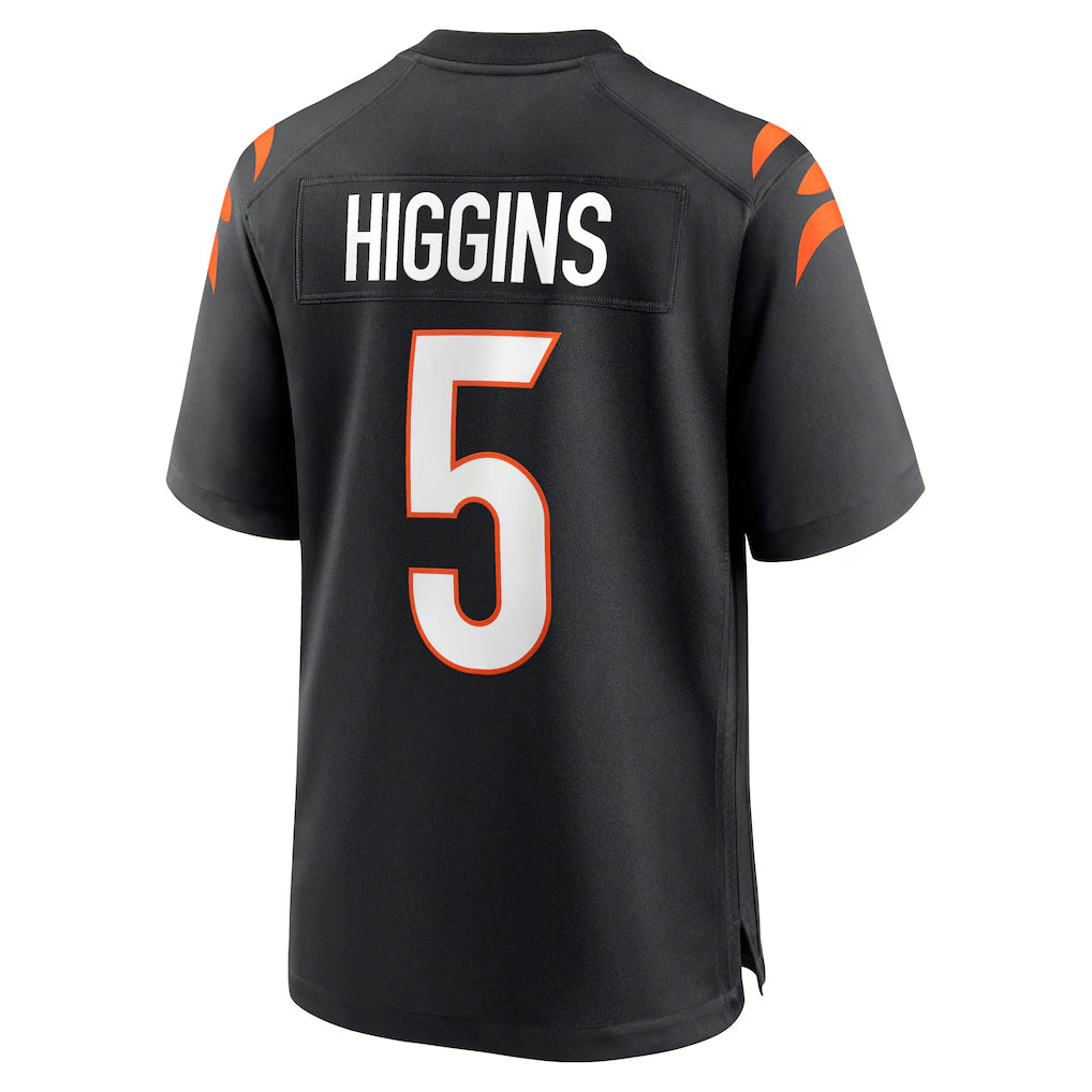 C.Bengals #5 Tee Higgins Player Black Home Game BALCE Stitched Jerseys