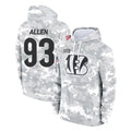 C.Bengals #93 Jonathan Allen Player Arctic Camo Salute to Service Pullover Hoodie Limited BALCE Stitched Jerseys
