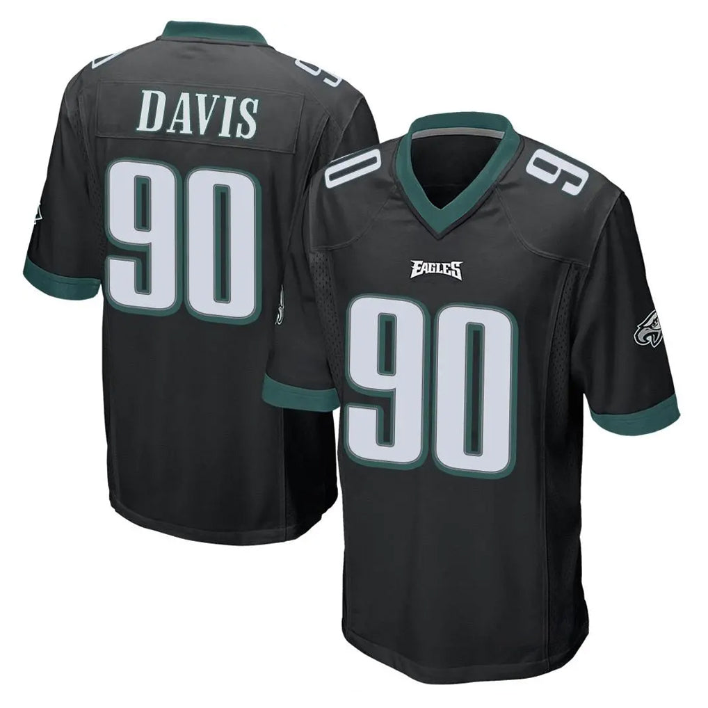 P.Eagles #90 Jordan Davis Player Black Home Game BALCE Stitched Jerseys