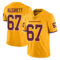 W.Commanders #67 Nick Allegretti Player Gold Limited Color Rush Home Game BALCE Stitched Jerseys