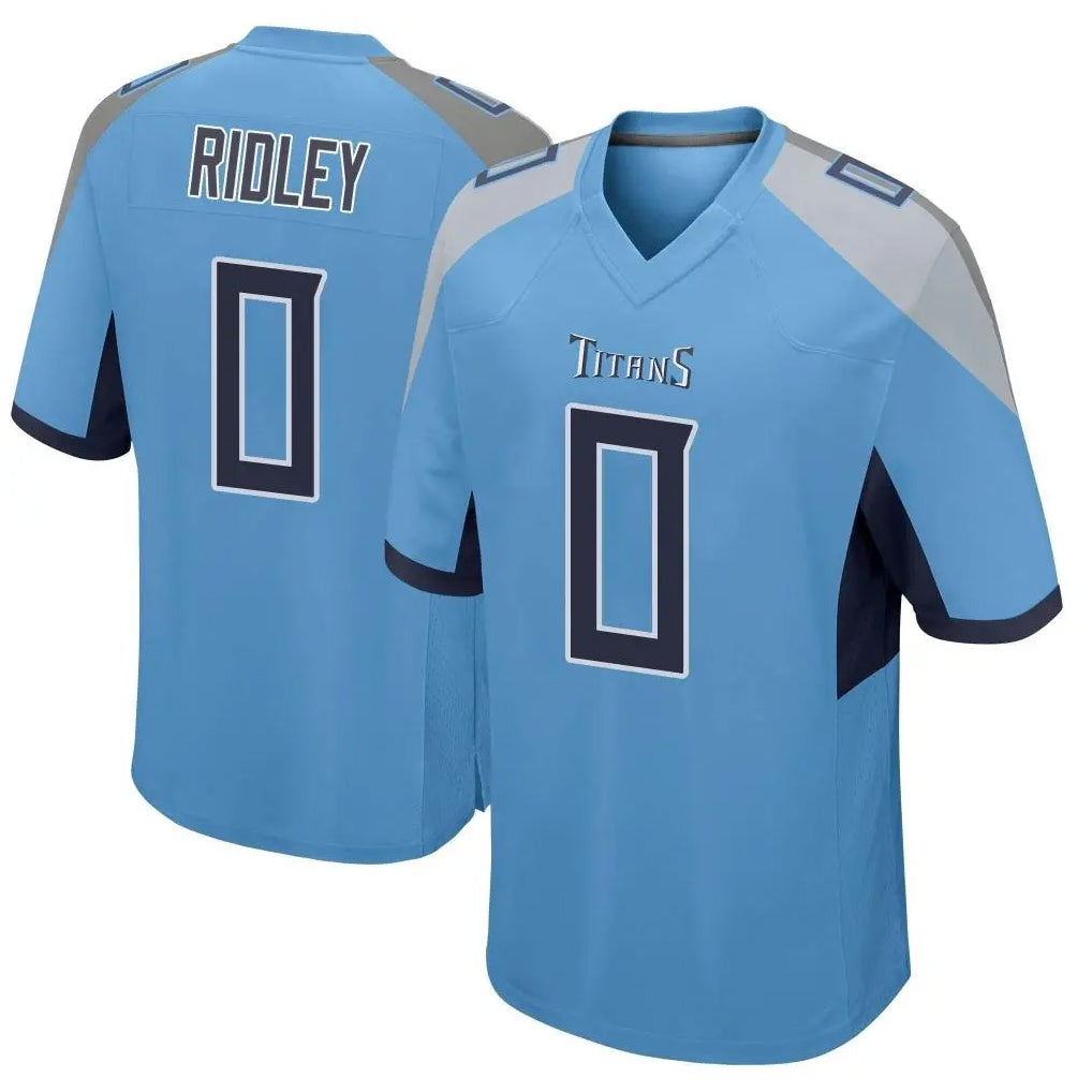 T.Titans #0 Calvin Ridley Player Light Blue Home Game BALCE Stitched Jerseys