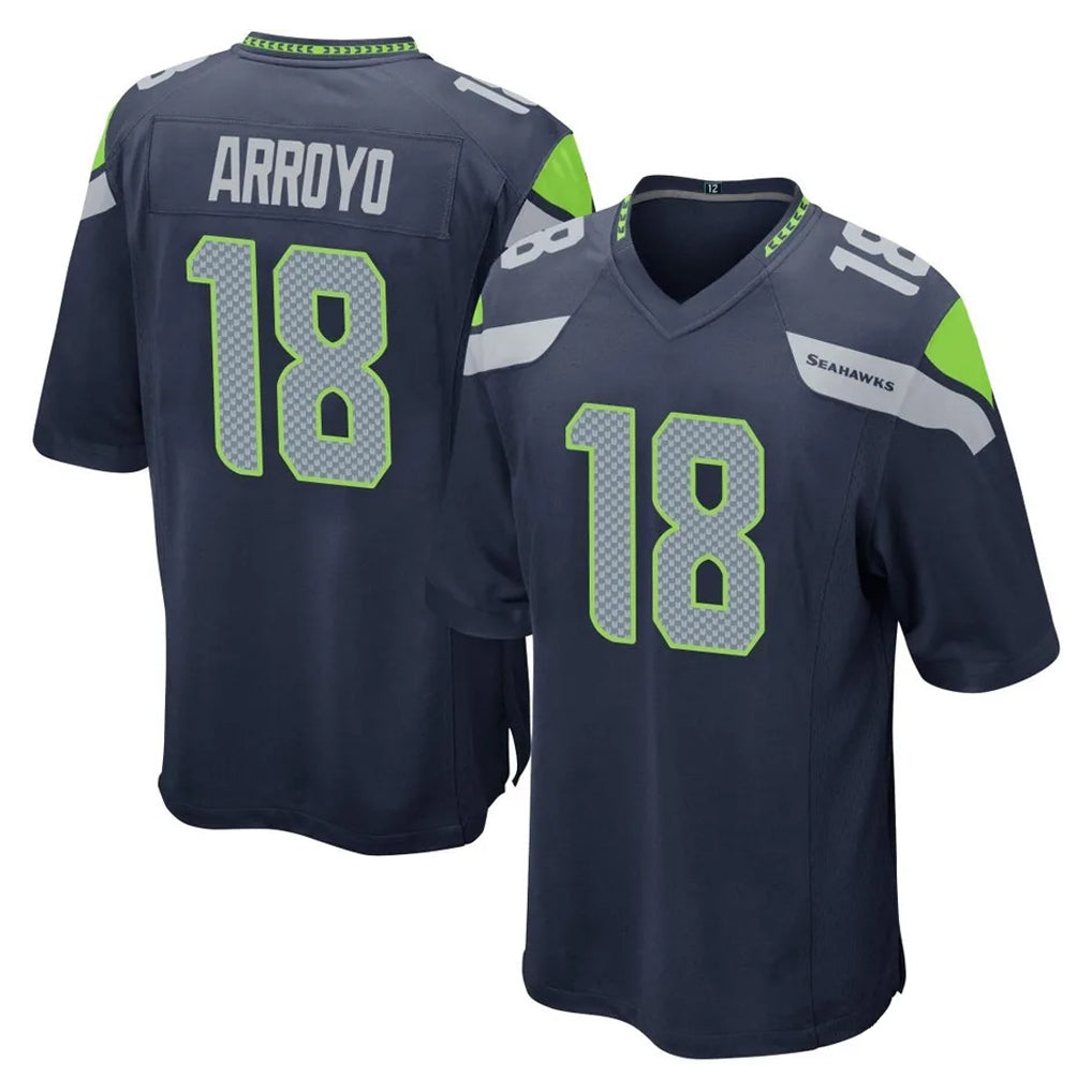 S.Seahawks #18 Elijah Arroyo Player Navy Home Game BALCE Stitched Jerseys