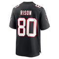A.Falcons #80 Andre Rison Player Black Throwback Limited Home Game BALCE Stitched Jerseys