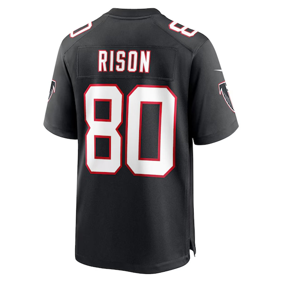 A.Falcons #80 Andre Rison Player Black Throwback Limited Home Game BALCE Stitched Jerseys