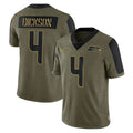 S.Seahawks #4 Michael Dickson Player Olive Salute To Service Limited Game BALCE Stitched Jerseys