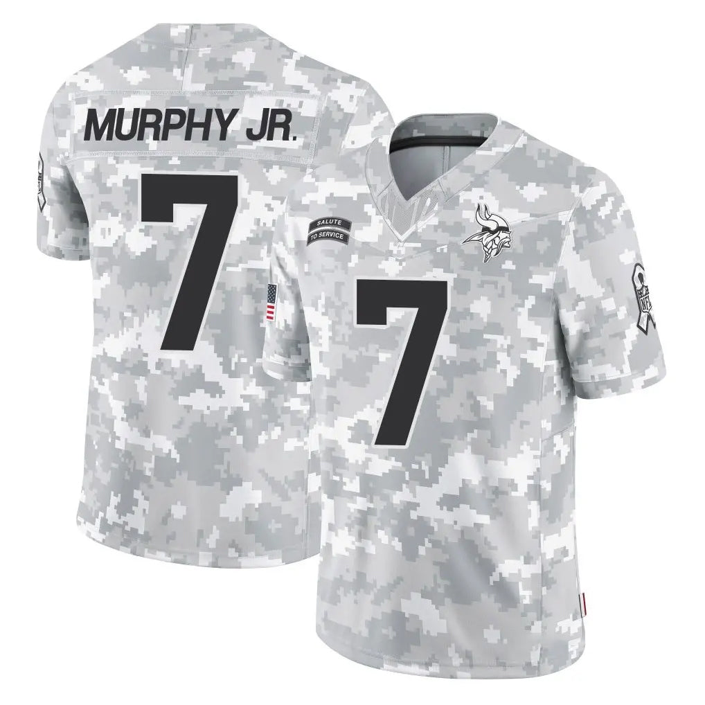M.Vikings #7 Byron Murphy Jr. Player Arctic Camo Salute To Service Limited Game BALCE Stitched Jerseys