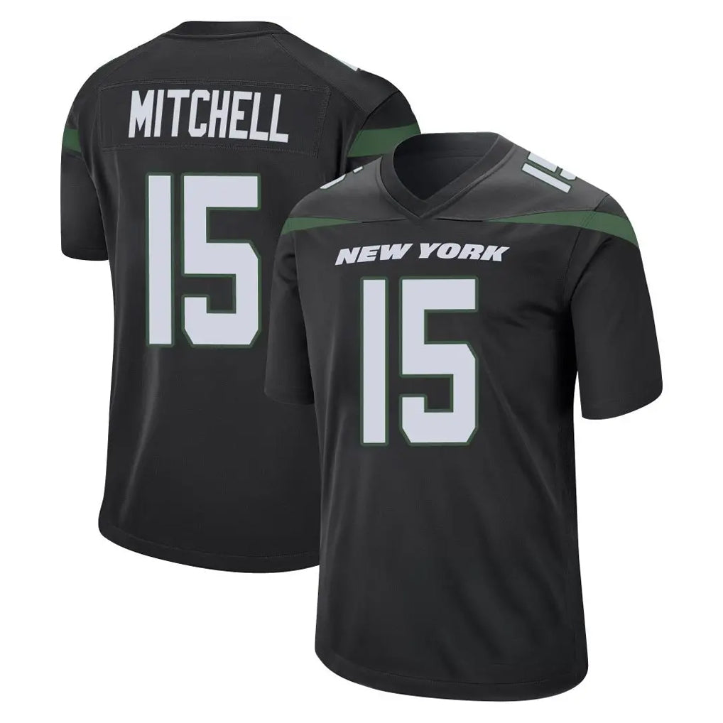 NY.Jets #15 Adonai Mitchell Player Stealth Black Home Game BALCE Stitched Jerseys