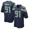 S.Seahawks #91 Byron Murphy II Player Navy Home Game BALCE Stitched Jerseys
