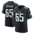 P.Eagles #65 Lane Johnson Player Black Game Home BALCE Stitched Jerseys