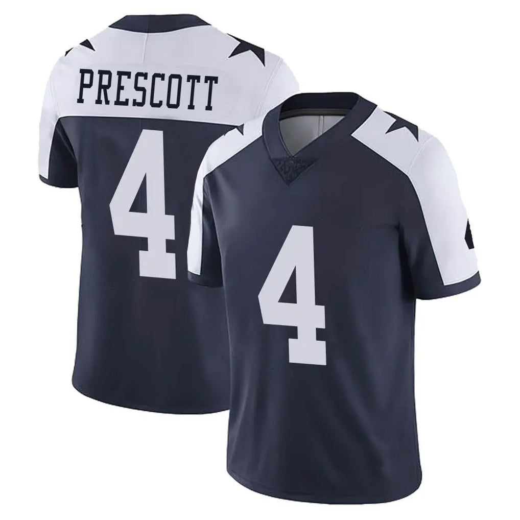 D.Cowboys #4 Dak Prescott Player Navy-White Limited Alternate Vapor Untouchable Home Game BALCE Stitched Jerseys
