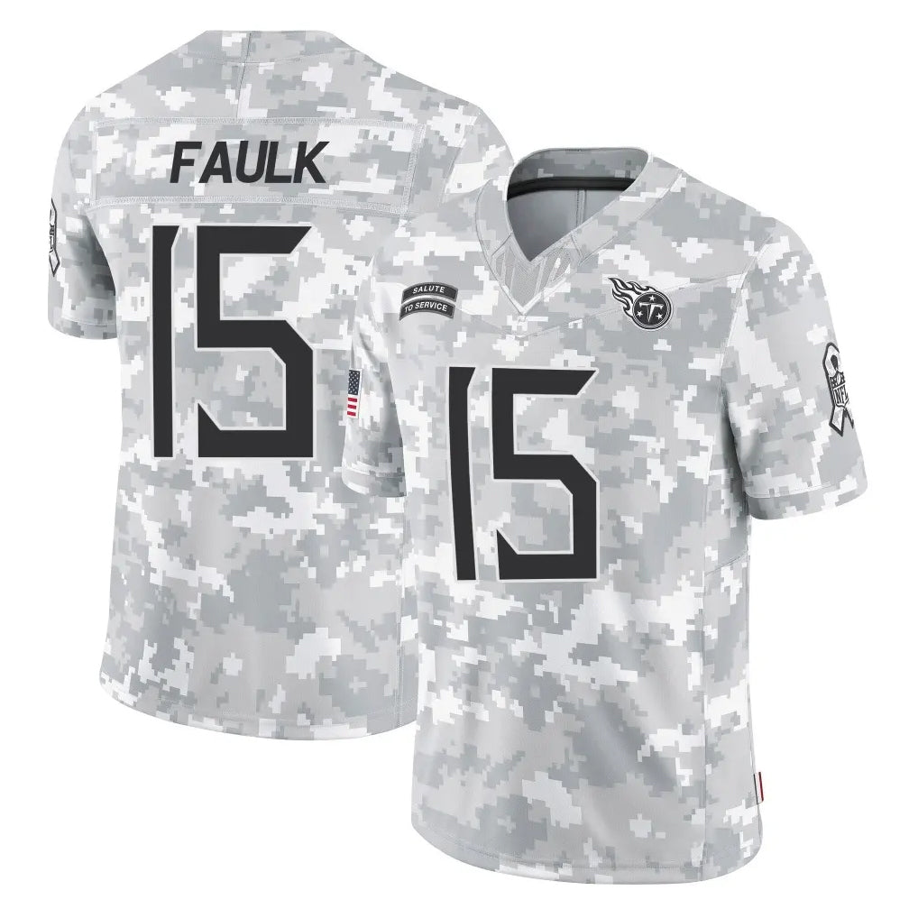 T.Titans #15 Keldric Faulk Player Arctic Camo Limited Salute to Service Home Game BALCE Stitched Jerseys