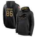 B.Bills #86 Dalton Kincaid Player Black Salute to Service Hoodies Hame BALCE Stitched Jerseys