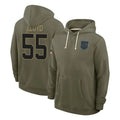 C.Panthers #55 Devin Lloyd Player Olive Salute to Service Hoodies Game BALCE Stitched Jerseys