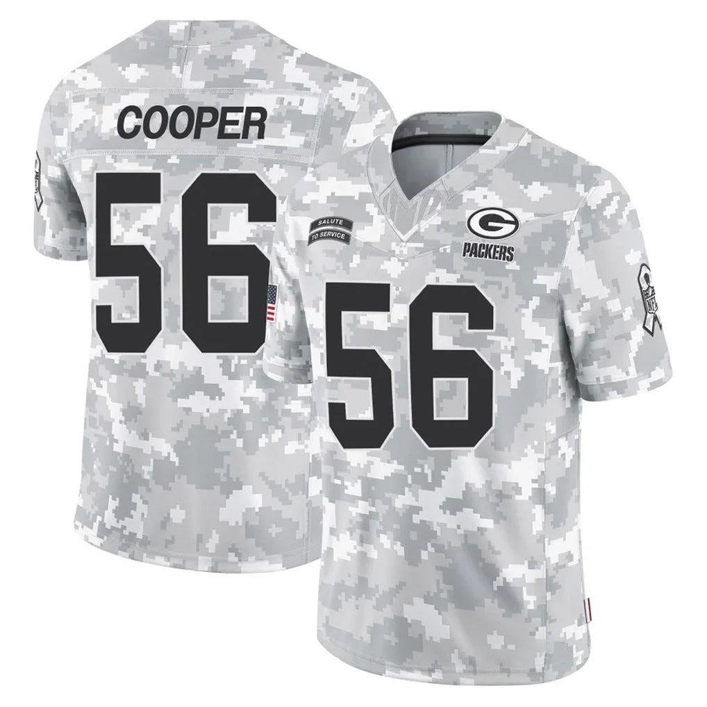 GB.Packers #56 Edgerrin Cooper Player Arctic Camo Salute To Service Limited BALCE Stitched Jerseys