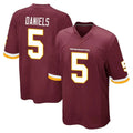 W.Commanders #5 Jayden Daniels Player Burgundy Team Color Home Game BALCE Stitched Jerseys