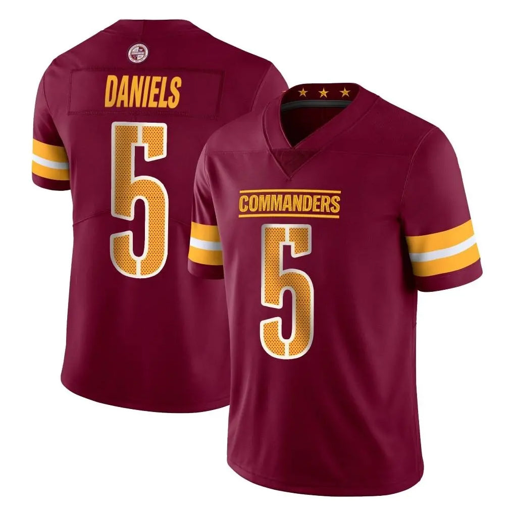 W.Commanders #5 Jayden Daniels Player Burgundy Limited Vapor Home Game BALCE Stitched Jerseys