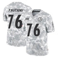 P.Steelers #76 Troy Fautanu Player Arctic Camo Limited Salute To Service Home Game BALCE Stitched Jerseys